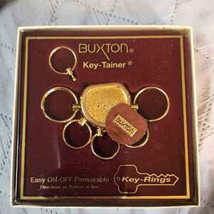 Buxton Gold Key-Tainer with Key Rings